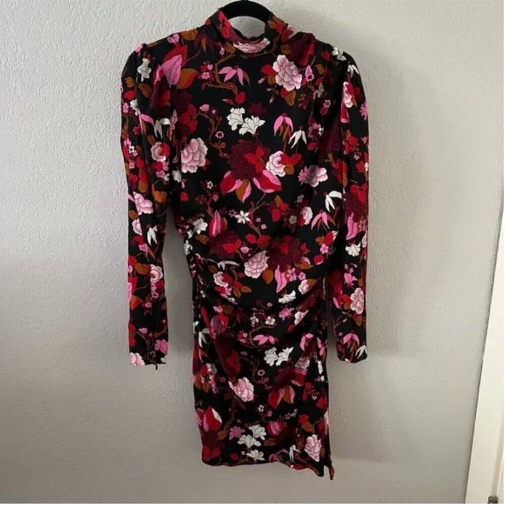 A.L.C. Marcel Draped Floral Mini Dress View 2